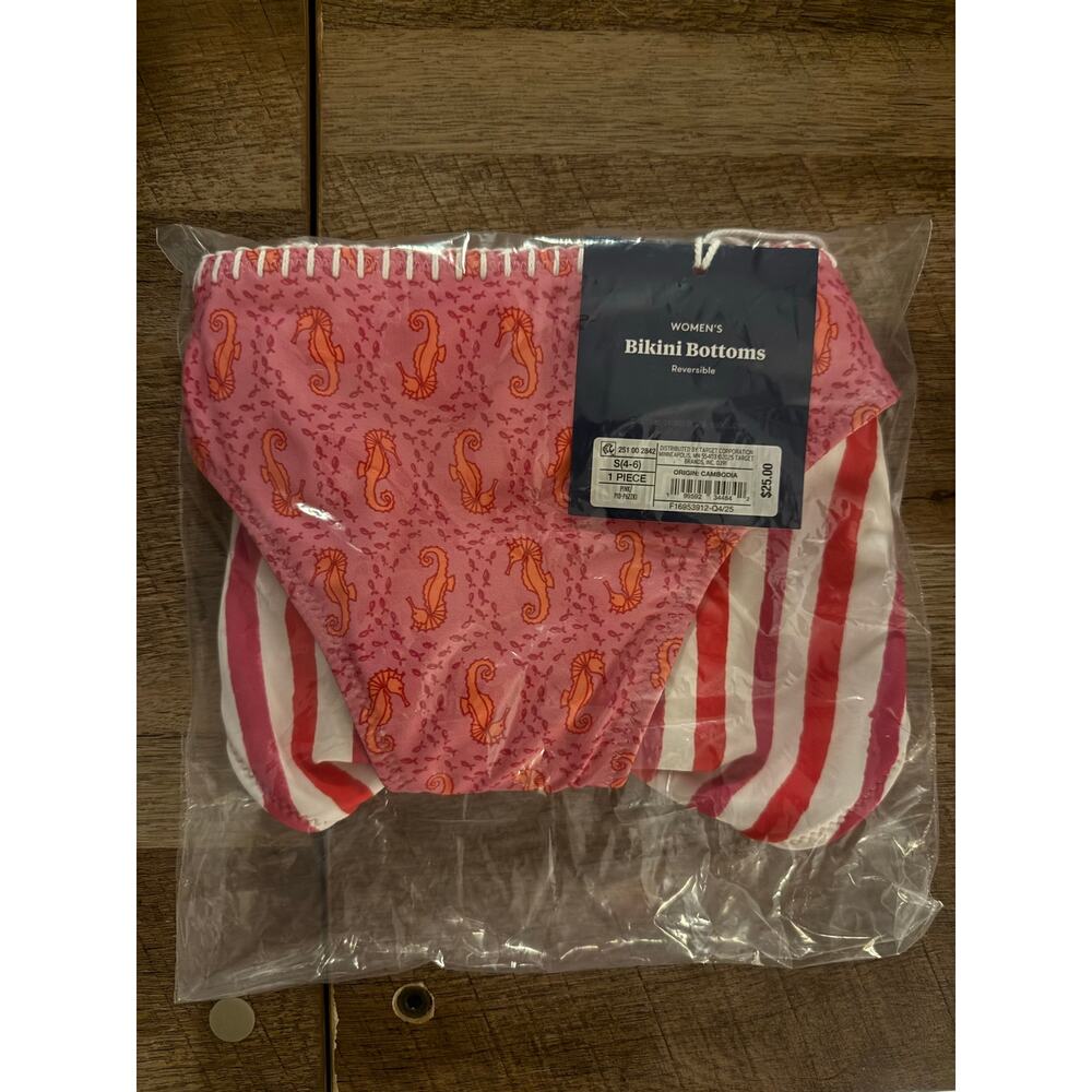 Roller Rabbit Reversible bikini bottom size small 4-6.